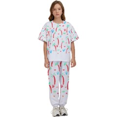 Pattern T- Shirtthe Watercolor Jungle Pattern 2 T- Shirt Kids  Tee And Pants Sports Set by maxcute