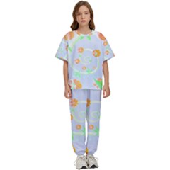 Pumpkins T- Shirt Spiral Pumpkin Harvest T- Shirt Kids  Tee And Pants Sports Set by maxcute