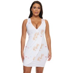 Shih Tzu Owner T- Shirtshih Tzu Dog Pattern T- Shirt Draped Bodycon Dress by maxcute