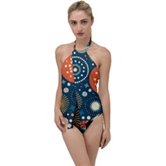 Abstract Pattern Go With The Flow One Piece Swimsuit by Jancukart