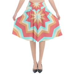 Star T- Shirt10 Pointed Star T- Shirt Flared Midi Skirt by maxcute