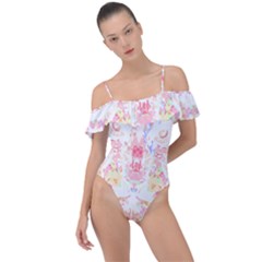 Tiger Face T- Shirttiger T- Shirt (5) Frill Detail One Piece Swimsuit by maxcute