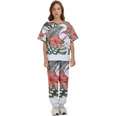 Tropical T- Shirt Tropical Fashion Florealense T- Shirt Kids  Tee And Pants Sports Set by maxcute