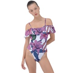 Tropical T- Shirt Tropical Gorgeous Palmatifloro T- Shirt Frill Detail One Piece Swimsuit by maxcute