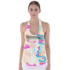 Unicorn Lover T- Shirt Cartoon Little Unicorn  T- Shirt Babydoll Tankini Top by maxcute