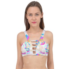 Unicorn Lover T- Shirt Cartoon Little Unicorn  T- Shirt Cage Up Bikini Top by maxcute
