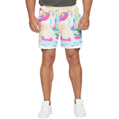 Unicorn Lover T- Shirt Cartoon Little Unicorn  T- Shirt Men s Runner Shorts by maxcute