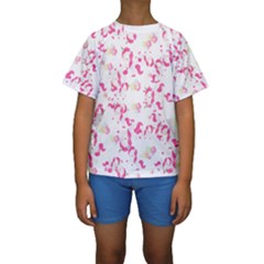 Unicorn Rainbow Heart T- Shirt Rainbow Unicorn Heart T- Shirt Kids  Short Sleeve Swimwear by maxcute