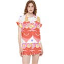 Unicorn T- Shirt Cute Unicorn Heart Valentines Day Design T- Shirt Chiffon Lounge Set View1