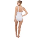 Vintage Pattern T- Shirt Vintage Pattern Black And White T- Shirt High Neck One Piece Swimsuit View2