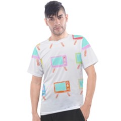 Vintage Retro T- Shirt Retro T V Clicks T- Shirt Men s Sport Top by maxcute