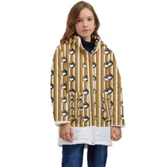 Vintage T- Shirt Vintage 1960 Geo Op Art, Retro 60s And 70s Pattern T- Shirt Kid s Hooded Longline Puffer Jacket by maxcute