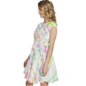 Violin T- Shirt Violin Music Silhouette Art Stained Glass Pattern T- Shirt Cap Sleeve High Waist Dress View2