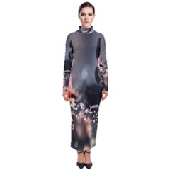 Chocolate Dark Turtleneck Maxi Dress by artworkshop