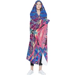 Cobalt Arabesque Wearable Blanket by kaleidomarblingart