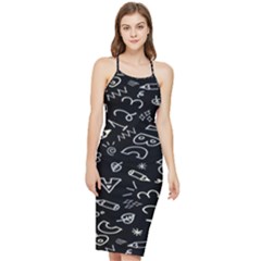 Background Graphic Abstract Pattern Bodycon Cross Back Summer Dress by Ravend