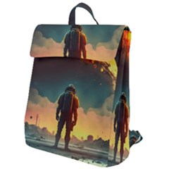Leadership Alien Soldier Warrior Fantasy Flap Top Backpack by Ravend