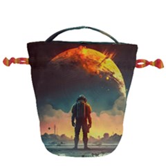 Leadership Alien Soldier Warrior Fantasy Drawstring Bucket Bag by Ravend