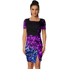 Sparkle Fitted Knot Split End Bodycon Dress by Sparkle