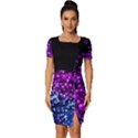 Sparkle Fitted Knot Split End Bodycon Dress View1