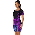 Sparkle Fitted Knot Split End Bodycon Dress View2