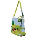 Mother And Daughter Yoga Art Celebrating Motherhood And Bond Between Mom And Daughter. Crossbody Backpack View1