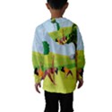 Mother And Daughter Yoga Art Celebrating Motherhood And Bond Between Mom And Daughter. Kids  Hooded Windbreaker View2
