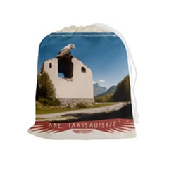  Us Ventag Eagles Travel Poster Graphic Style Redbleuwhite  Drawstring Pouch (xl) by steakspro94
