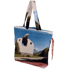  Us Ventag Eagles Travel Poster Graphic Style Redbleuwhite  Drawstring Tote Bag by steakspro94