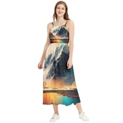 Abstract Color Colorful Mountain Ocean Sea Boho Sleeveless Summer Dress by Pakemis