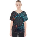 Big Data Abstract Abstract Background V-Neck Dolman Drape Top View1