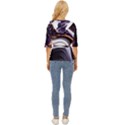 Marble Abstract Water Gold Dark Pink Purple Art Lightweight Drawstring Hooded Top View4