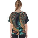 Big Data Abstract Abstract Background Backgrounds V-Neck Dolman Drape Top View2