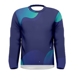 Abstract Blue Texture Space Men s Long Sleeve Tee by Ravend