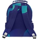 Abstract Blue Texture Space Rounded Multi Pocket Backpack View3