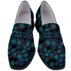 Background Abstract Textile Design Women s Chunky Heel Loafers by Ravend