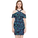 Background Abstract Textile Design Shoulder Frill Bodycon Summer Dress View1