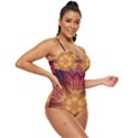 Fractal Abstract Artistic Retro Full Coverage Swimsuit View3