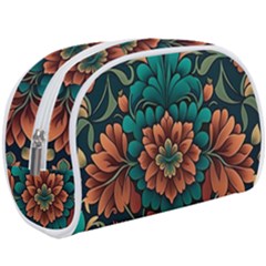 Flower Pattern Modern Floral Make Up Case (large) by Ravend