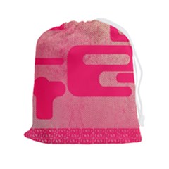 Pink Background Grunge Texture Drawstring Pouch (2xl) by Ravend