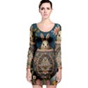 Easter Bunny Rabbit Flowers Easter Happy Easter Long Sleeve Bodycon Dress View1