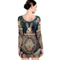 Easter Bunny Rabbit Flowers Easter Happy Easter Long Sleeve Bodycon Dress View2