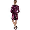 Flower Flora Decoration Pattern Drawing Leaves Long Sleeve Hoodie Dress View2