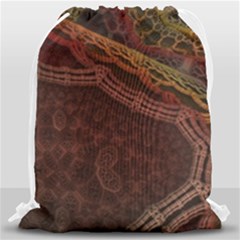 Fractal Pattern Geometric Pattern Drawstring Bag (large) by danenraven