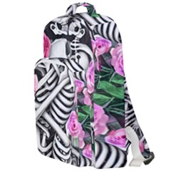 Floral Skeletons Double Compartment Backpack by GardenOfOphir