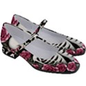 black and white rose sugar skull Women s Mary Jane Shoes View3