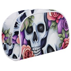 Floral Skeletons Make Up Case (medium) by GardenOfOphir