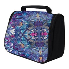Denim On Pour Full Print Travel Pouch (small) by kaleidomarblingart