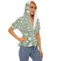 Green Abstract Fractal Background Texture Lightweight Drawstring Hooded Top View3