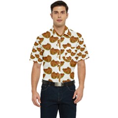 Biscuits Photo Motif Pattern Men s Short Sleeve Pocket Shirt  by dflcprintsclothing